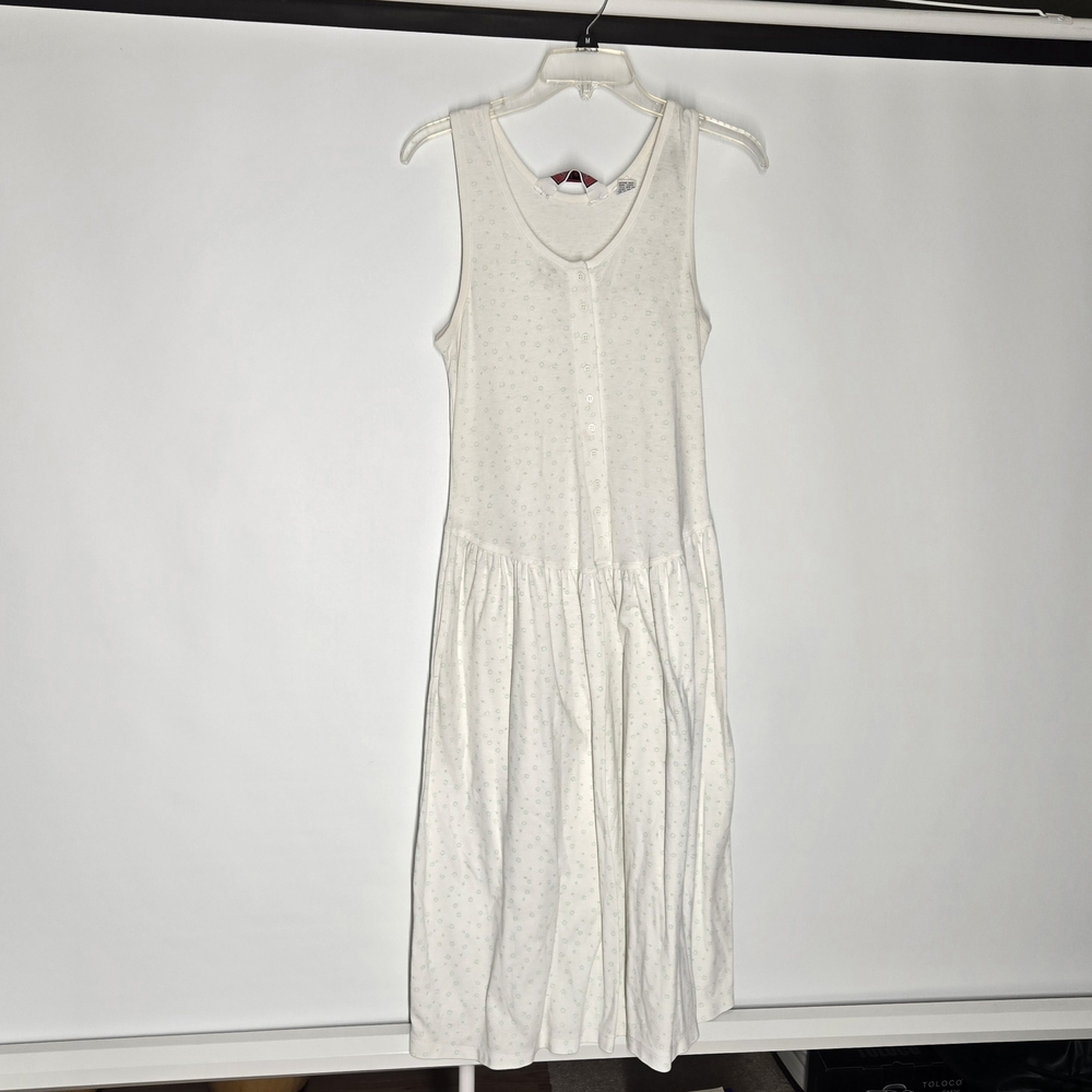 Eileen Sleeveless White Floral Dress